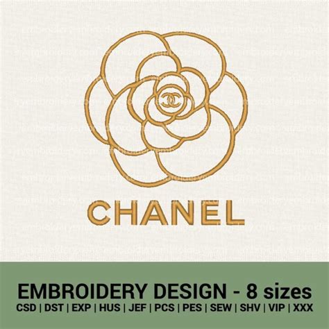 chanel logo embroidery design